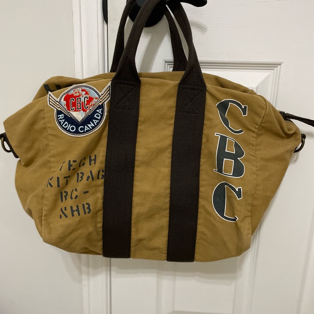 CBC Radio Canada Retro design duffle bag- Tan
